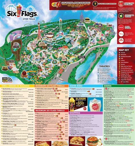 Six flags over texas park map – Artofit