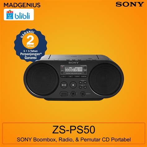 Jual [GARANSI RESMI] SONY ZS-PS50 HiFi Radio with CD Boombox - Black ...