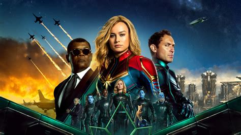 Download wallpaper 1920x1080 captain marvel, movie poster, 2019, full hd, hdtv, fhd, 1080p ...