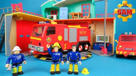 Fireman Sam Fire station by Simba and Jupiter Deluxe toys | Brandweerman Sam - YouTube