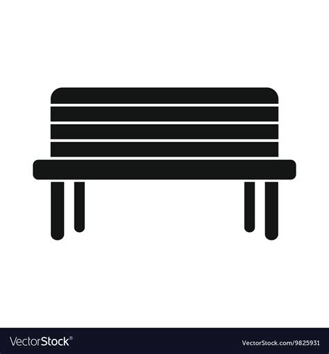 Street bench icon simple style Royalty Free Vector Image