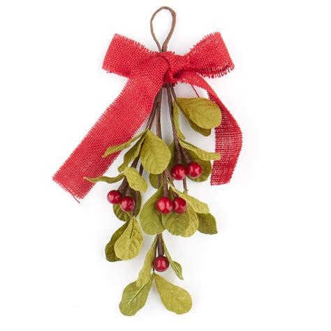 Rustic Mistletoe Ornament - Wall Art - Christmas and Winter - Holiday Crafts - Factory Direct Craft