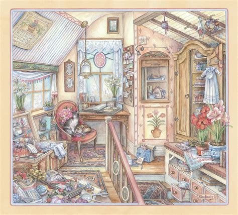 Attic Treasures Painting by Kim Jacobs - Pixels