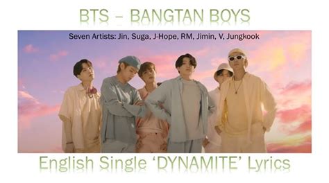 BTS - Dynamite Lyrics