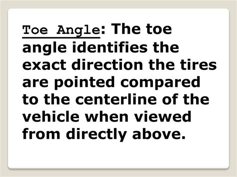 PPT - TOE IN/TOE OUT MEASUREMENT PowerPoint Presentation, free download - ID:1990971