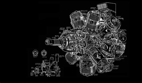 Free download Engine Diagram BW Black aircraft airplane wallpaper background [3244x1900] for ...