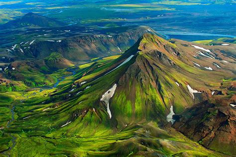 1920x1080px | free download | HD wallpaper: Iceland mountains hills top view birds eye view snow ...