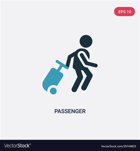 Two color passenger icon from people concept Vector Image