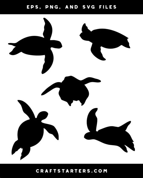 Sea Turtle Silhouette Clip Art