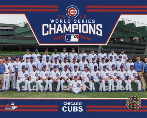 Chicago Cubs 2016 World Series Champions Team Sit Down Fine Art Print ...