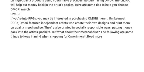 omori merch - Infogram