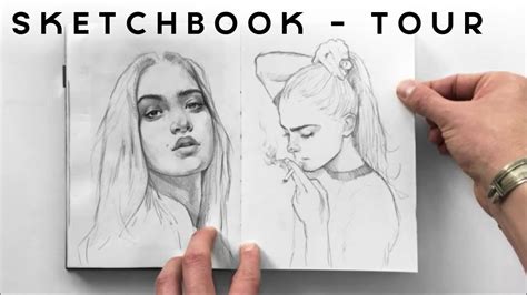 SKETCHBOOK TOUR | Pencil Drawing #1 - YouTube