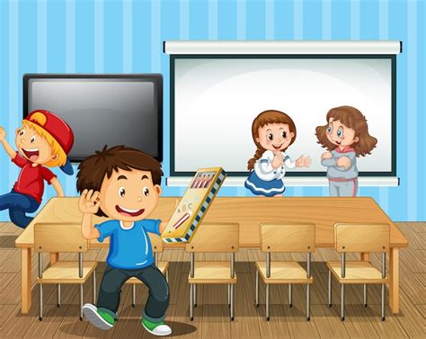 Classroom Group Work Cartoon