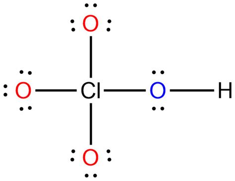 HClO4의 루이스 구조. Lewis structure of HClO4