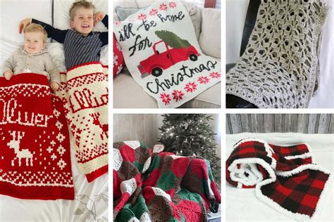 18 Festive Christmas Crochet Blankets (Free Patterns!)