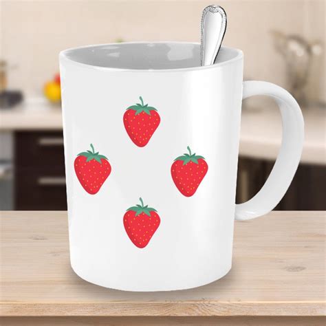 Cute Strawberry Coffee Mug Easy Gift Idea Mug for Work | Etsy in 2020 | Mugs, Easy gifts, Cute ...