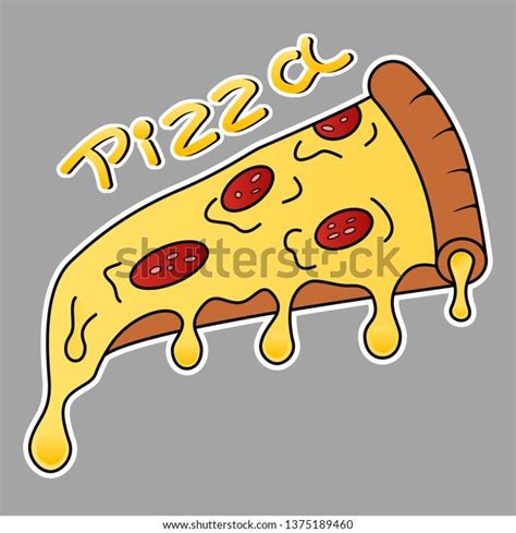 Cheese Pizza Slice Cartoon Logo Design: เวกเตอร์สต็อก (ปลอดค่าลิขสิทธิ์) 1375189460 | Shutterstock