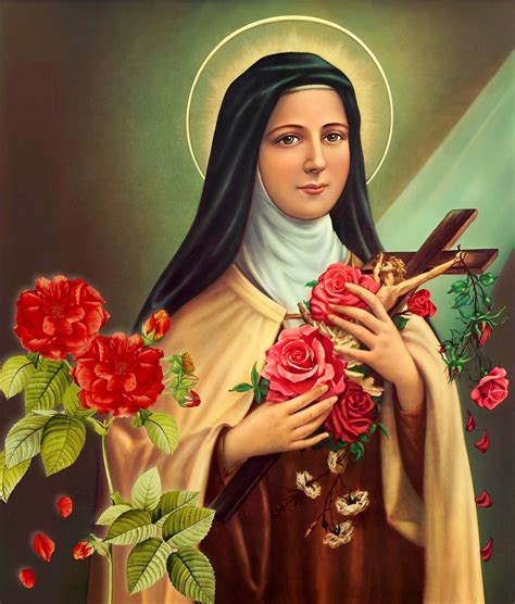 St Theresa of the Child Jesus Catholic Saint Little Flower Roses Lisieux Digital Downloads X5 - Etsy