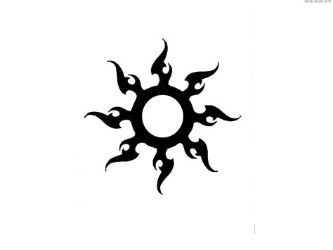 Black And White Sun Tattoo