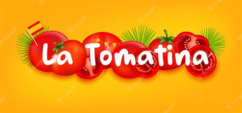 Premium Vector | La tomatina festival banner la tomatina in spain ...