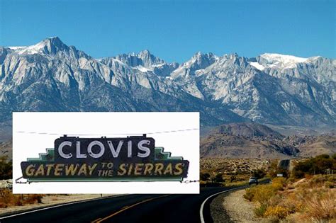 "Clovis. Gateway to the Sierras" sign, in Old Town-- Clovis, Ca ...