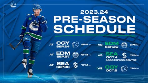 Canucks Announce 2023.24 Pre-Season Schedule | Vancouver Canucks