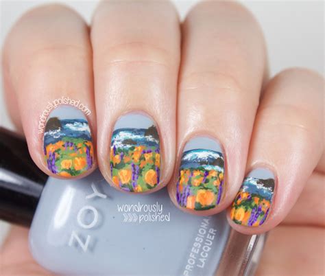 Wondrously Polished: The Digital Dozen does Countries & Cultures - Day 3: California Coast Nail Art