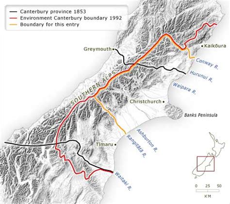 Canterbury boundaries – Canterbury region – Te Ara Encyclopedia of New Zealand