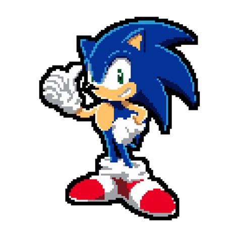 Pixel Sonic.png by ShyLaBuff on DeviantArt