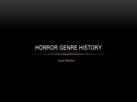 Horror genre history