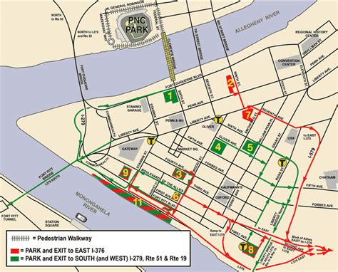 Downtown Pittsburgh Parking Map | Cities And Towns Map