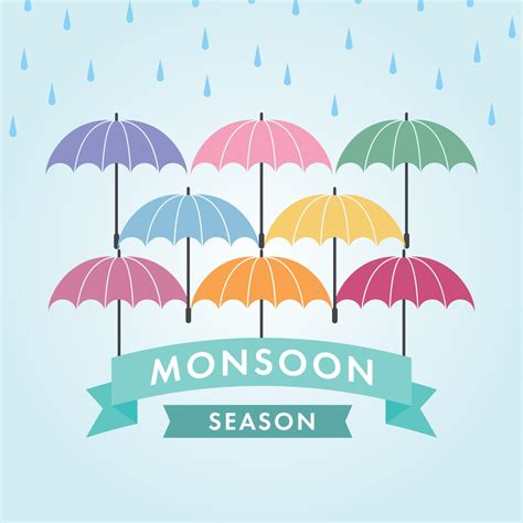 Flat Monsoon Illustration 12738625 Vector Art at Vecteezy