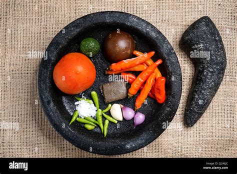 Ingredients for Terasi Chili Sauce, Indonesian traditional chili sauce Stock Photo - Alamy