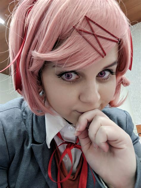 Be careful or you might cut yourself on that edge~ [Natsuki Cosplay ...