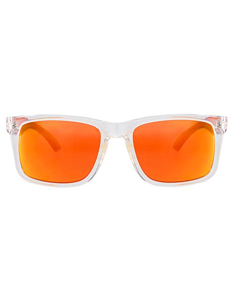 ASOS Asos Square Wayfarer Sunglasses with Orange Mirror Lens in Orange ...