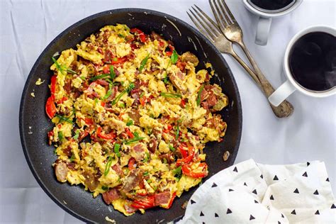 Easy Cheesy Keto Protein Breakfast Scramble - High Protein, Low Carb