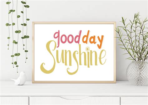 Good Day Sunshine Hand Lettering Print DIGITAL DOWNLOAD - Etsy