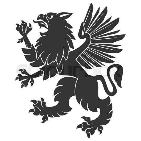 Black Heraldic Griffin02 | Stock vector | Colourbox