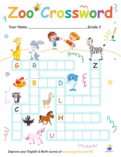 Oliver and Sophia's Ultimate Zoo Animal Crossword Puzzle - ArgoPrep