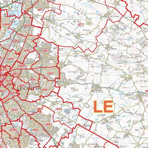 Leicester Postcode Map (LE) – Map Logic