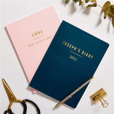 Personalised 2021 A5 Diary By Posh Totty Designs Creates | notonthehighstreet.com