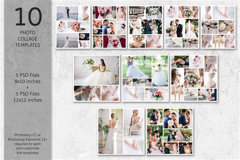 Photo Collage Templates (212532) | Customizable Templates | Design Bundles