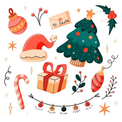 Free Vector | Collection of drawn christmas elements