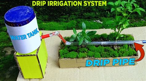 How to make a drip irrigation system working model - YouTube