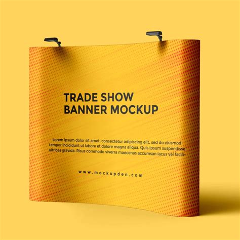 Free Trade Show Banner Mockup PSD Template - Mockup Den