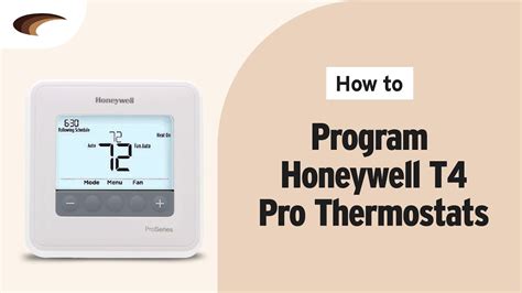 Honeywell T4 Pro Thermostat User Manual