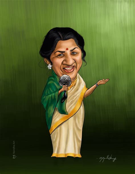 Digital Caricature Lata Mankeshkar - Etsy