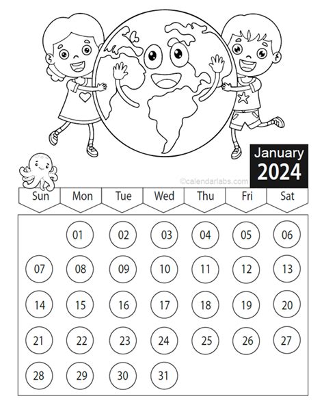 2024 Summer Calendar Coloring Pages Free - Lonee Rafaela