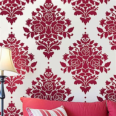 Rose Damask Wall Stencil Reusable Stencils for Walls Better Than ...