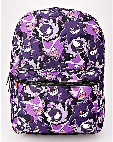 Gengar Evolution Backpack - Pokemon - Spencer's | Pokemon bag, Pokemon ...